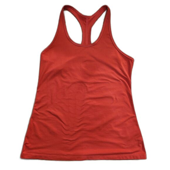 Nike Dri Fit Women's Lightweight Vibrant Orange Workout Tank, Sz L - Picture 1 of 6